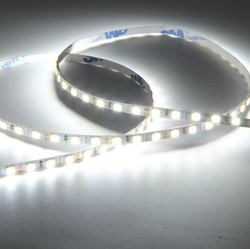 SMD2835 LED Strip Light, 5m Roll | 12V DC | 120 LEDs/m | 8W/m | White 3000K / 4000K / 6000K  | 4mm / 5mm PCB | Non-Waterproof IP00