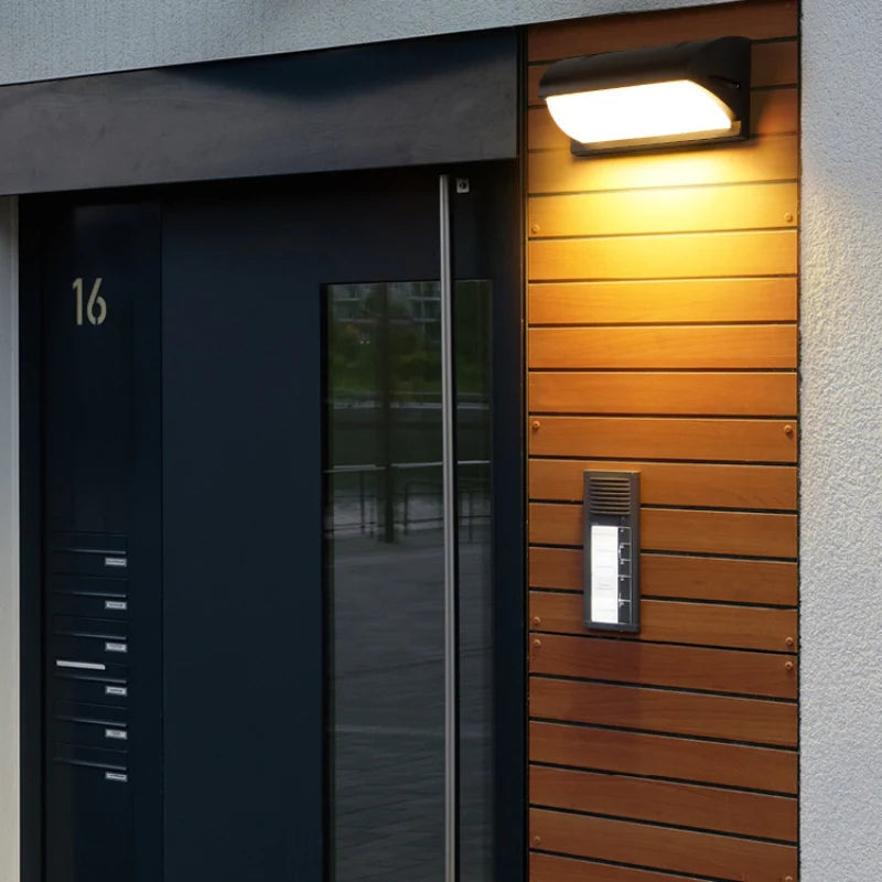 LightingWill LED Wall Light 18W 30W Outdoor Waterproof Wall Sconce 3000K 4000K 6000K Black Up Down Wall Light IP65 Aluminum Porch Garden Balcony Indoor 2 Pack