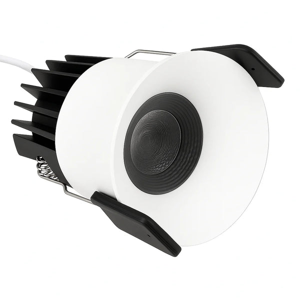CDG-US Curved Reflector 9W (2.6″) Deep Anti-Glare Full Spectrum LED Downlight | 90–140V | 4/12 Pack | 5CCT Adjustable | 24° Beam | White Housing | CRI>97 | Architectural Recessed Lighting