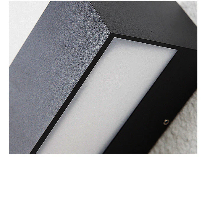 LightingWill LED Wall Light 12W 18W 24W Outdoor Waterproof Wall Sconce 3000K 6000K Long Linear Black Up Down Wall Light IP65 Aluminum Porch Garden Balcony Indoor