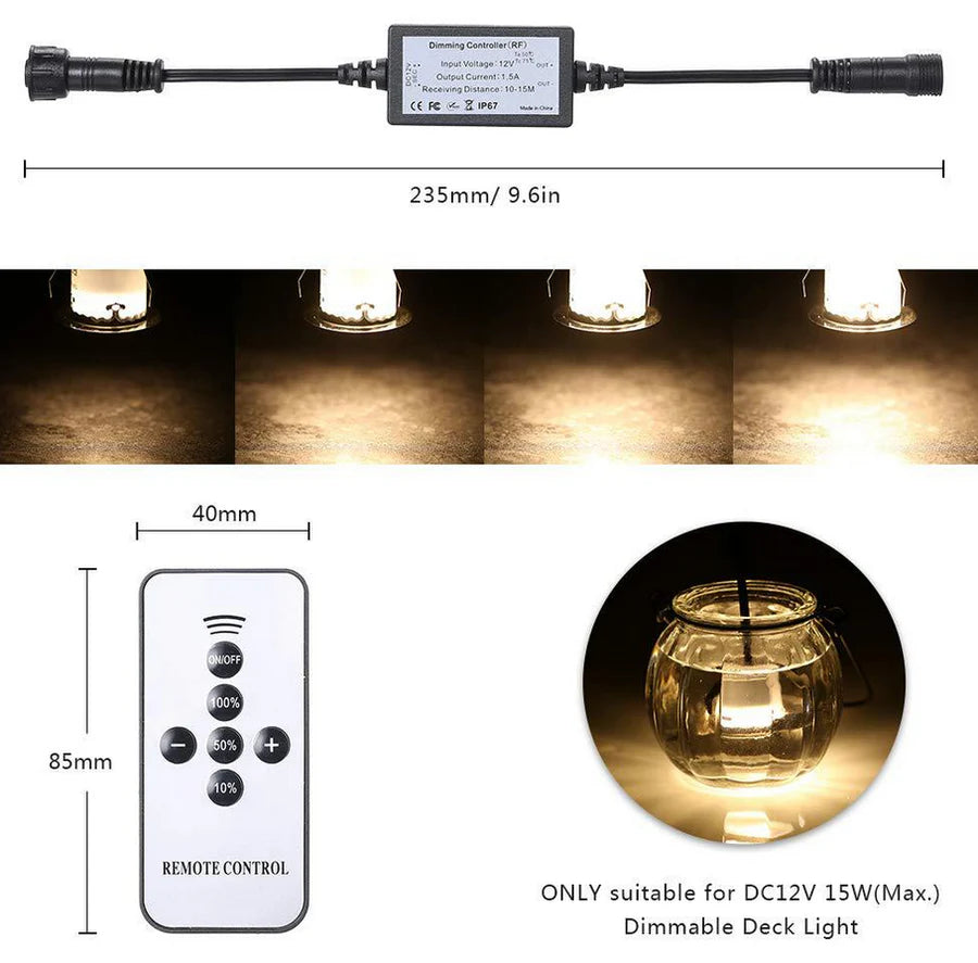 10-Pack Recessed LED Deck Lights – 0.6W Each | Warm White / Natural White | AC100–265V Input with Power Adapter | US / EU / UK / AU Plug Options | IP67 Waterproof Inground Step Lights Kit for Deck, Garden, Yard, Stairs & Pathway Lighting