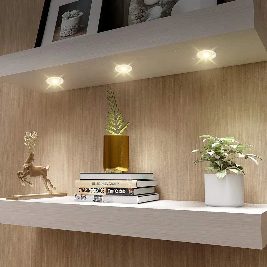 16-Pack Recessed LED Deck Lights – 0.6W Each | Warm White / Natural White  | AC100–265V Input with Power Adapter | US / EU / UK / AU Plug Options | IP67 Waterproof Inground Step Lights Kit for Deck, Garden, Yard, Stairs & Pathway Lighting