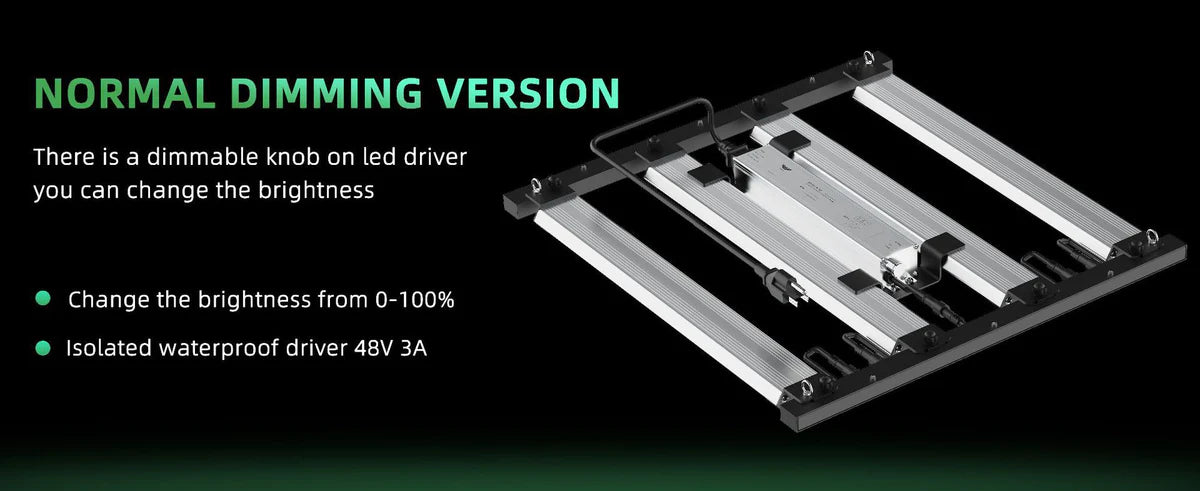 Detachable LED Grow Light - AC85 - 264V | 150W / 200W | Modular & High-Uniformity Full Spectrum | 0-10V Dimming | Knob / Remote Control | Included Hanging Rope, Dimmable Driver | Plant Grow Light for Seedling, Veg & Bloom | US / EU / UK / AU Plug