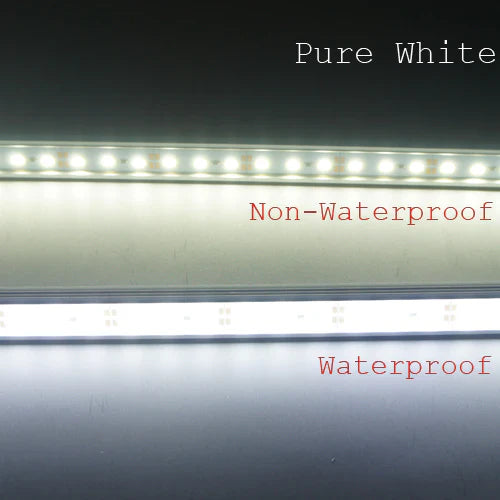 LightingWill DC12V Aluminum Channel Rigid LED Strip Light - SMD5730 72LEDs/M | 18x11mm | 0.5M / 1M | Warm White / Daylight White | IP65 Waterproof | for Indoor & Outdoor Lighting | 10 / 50PCS