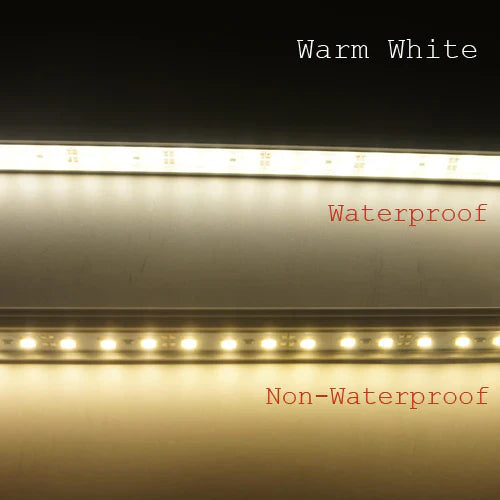 LightingWill DC12V Aluminum Channel Rigid LED Strip Light - SMD5730 72LEDs/M | 18x11mm | 0.5M / 1M | Warm White / Daylight White | IP65 Waterproof | for Indoor & Outdoor Lighting | 10 / 50PCS