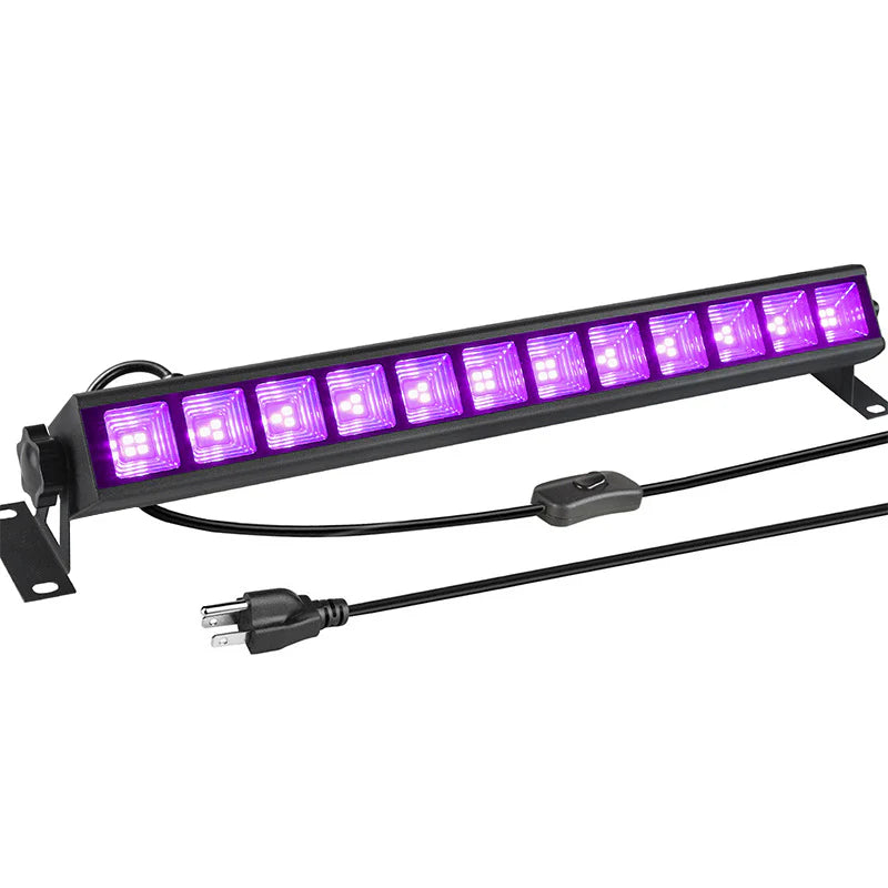 LightingWill 36W UV LED Wall Washer Light – AC85-265V | 395–400nm Black Light | Plug-in with On/Off Switch | Fluorescent Effect for Stage, Party & Event Lighting | 1 / 2-Pack