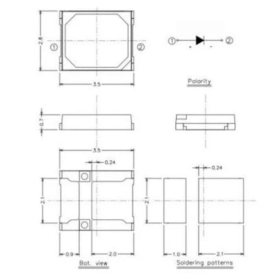 365–370nm UV LED Emitters – Pack of 1000 / 4000 | SMD2835 / SMD5050 | 0.2W / 0.5W | Gold Wire | 365nm UV Chips for Curing, Fluorescence & Skin Detection
