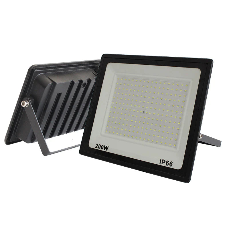LightingWill FL-E Series LED Flood Light Outdoor 10W-300W IP66 SMD2835 Security Floodlight 90-100LM/W Aluminum Black Housing Hardwired Warm White Cool White 2/10-Pack
