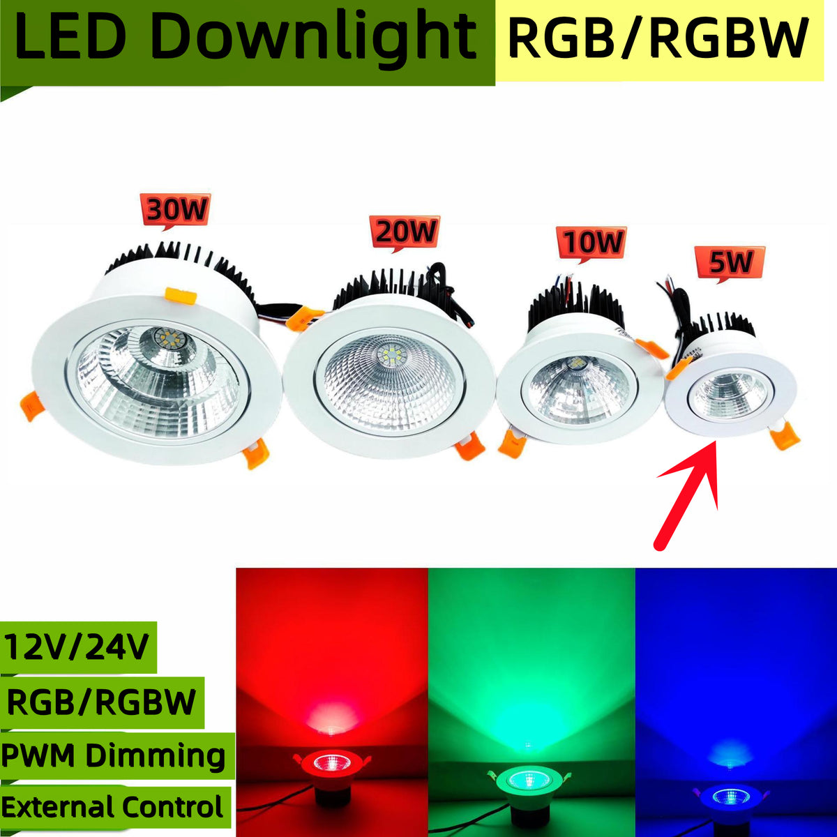 KOSTENLOSER VERSAND 4er-Pack RGBW LED 5W Einbau-Deckenleuchten Fotowandbeleuchtung Leuchten Leuchten leuchtend 350 (LM) Einbau-Downlight Energiesparend Bekleidungsgeschäft Hotelbeleuchtung Barbeleuchtung Tanzsaalbeleuchtung