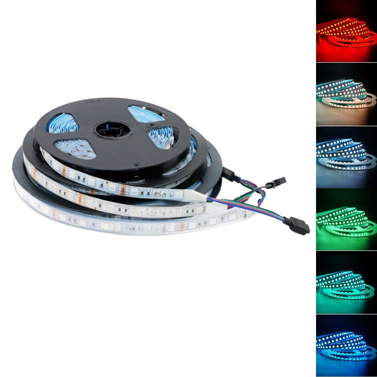 LightingWill 10MM SMD5050 RGB LED Strip Light - DC12V | 60 / 120 LEDs/M | 10mm PCB | IP00 / IP65 / IP67 | 5/50M | for Mirror, Kitchen Cabinet, Bedroom