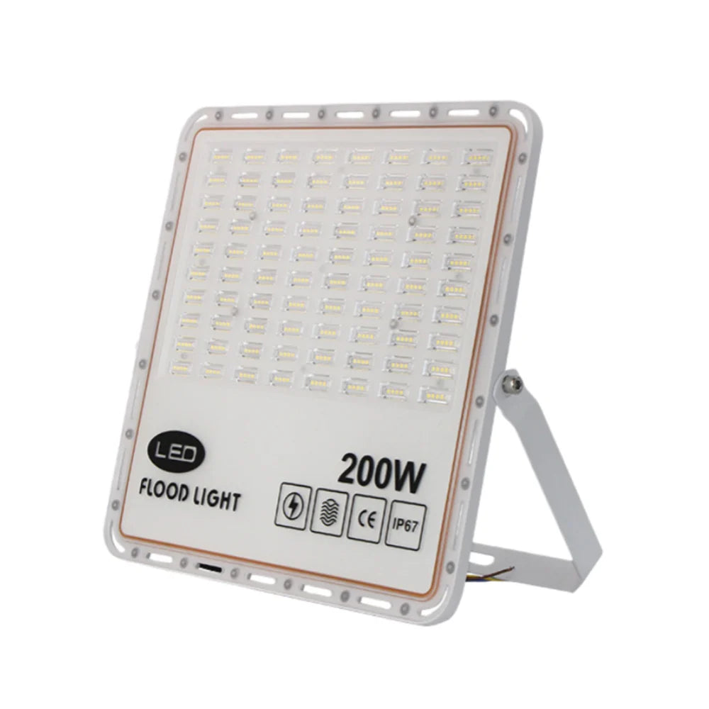 LightingWill FL-P Series LED Flood Light Outdoor 30W-400W IP67 SMD2835 High Brightness Floodlight 100-110LM/W Aluminum White Housing Hardwired Warm White Cool White 2/10-Pack