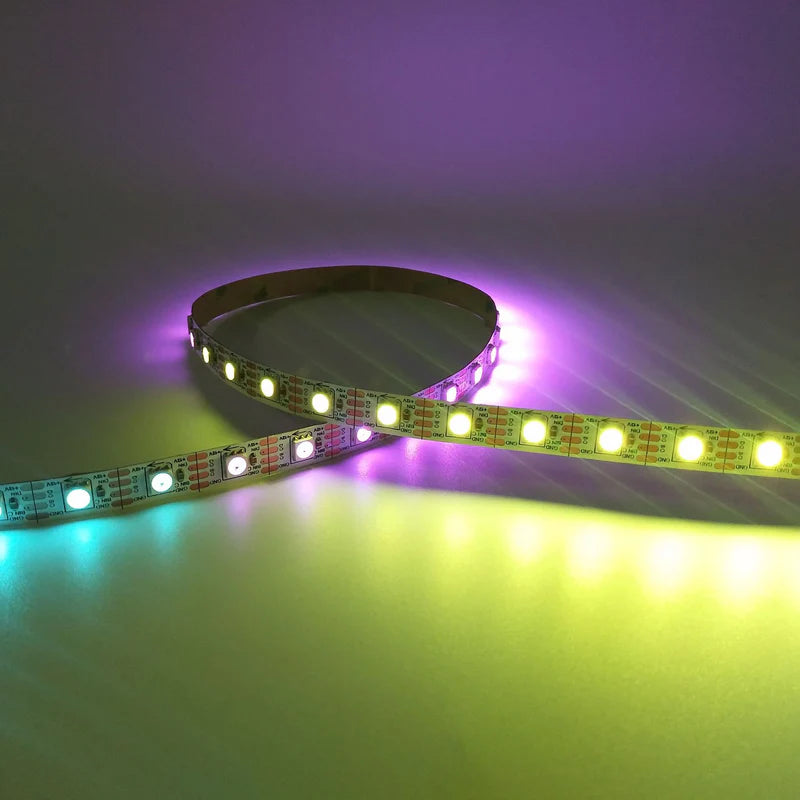 LightingWill WS2815 RGBWIC LED Strip Light DC12V RGB 3000K 4 in 1 SMD5050 Individually Addressable Breakpoint Resume 30 60 96 LEDs/m IP00 IP65 IP67 LED Strip for Party Decoration DIY Lighting 5M 50M