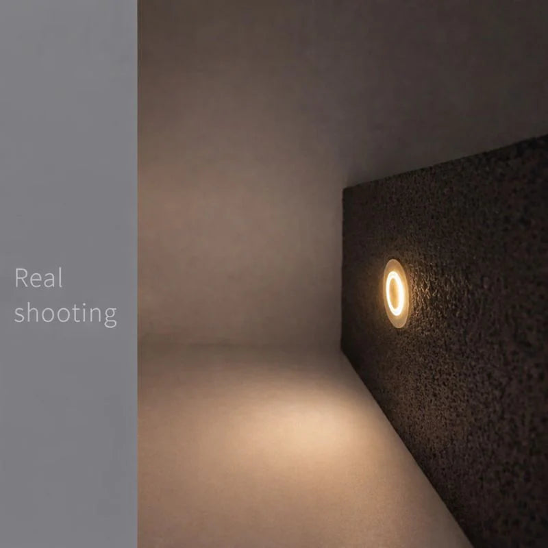 8/10-Pack Low Voltage Halo Ring LED Step Lights – 3000K / 4000K / 6000K | 1W / 3W | DC12–24V | IP67 Waterproof Recessed Wall & Stair Lights