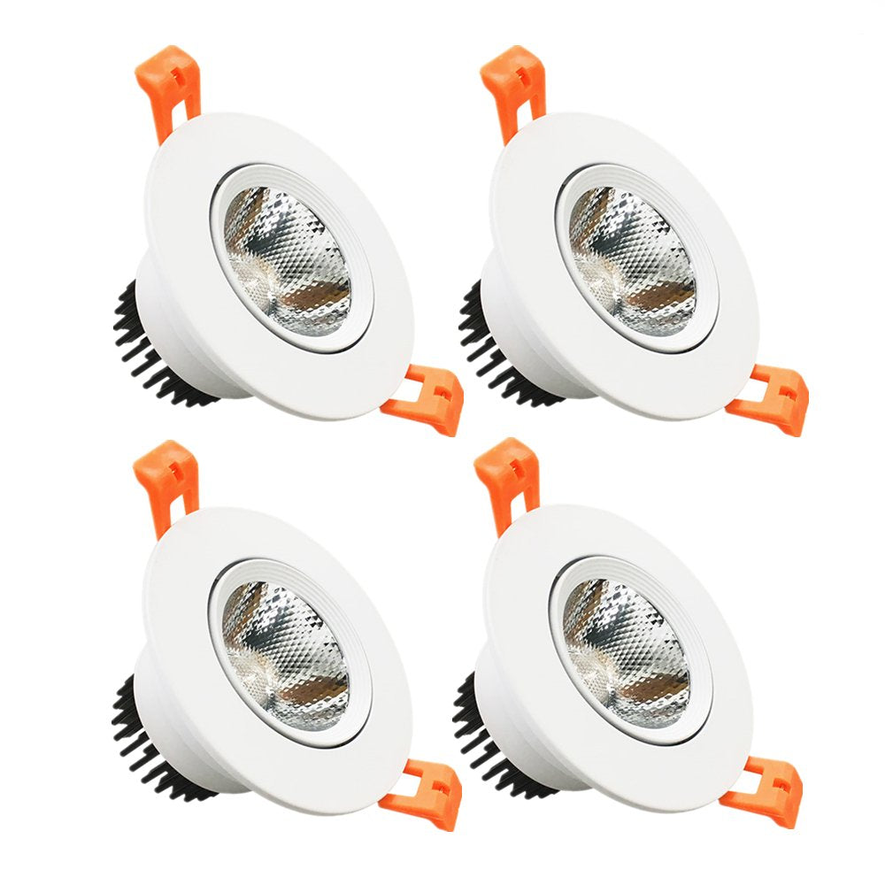 LED-Downlight, 5 W, dimmbar, CRI80, COB, gerichtete Deckeneinbauleuchte, Ausschnitt 65 mm, Abstrahlwinkel 60°, entspricht 50 W Halogenlampen