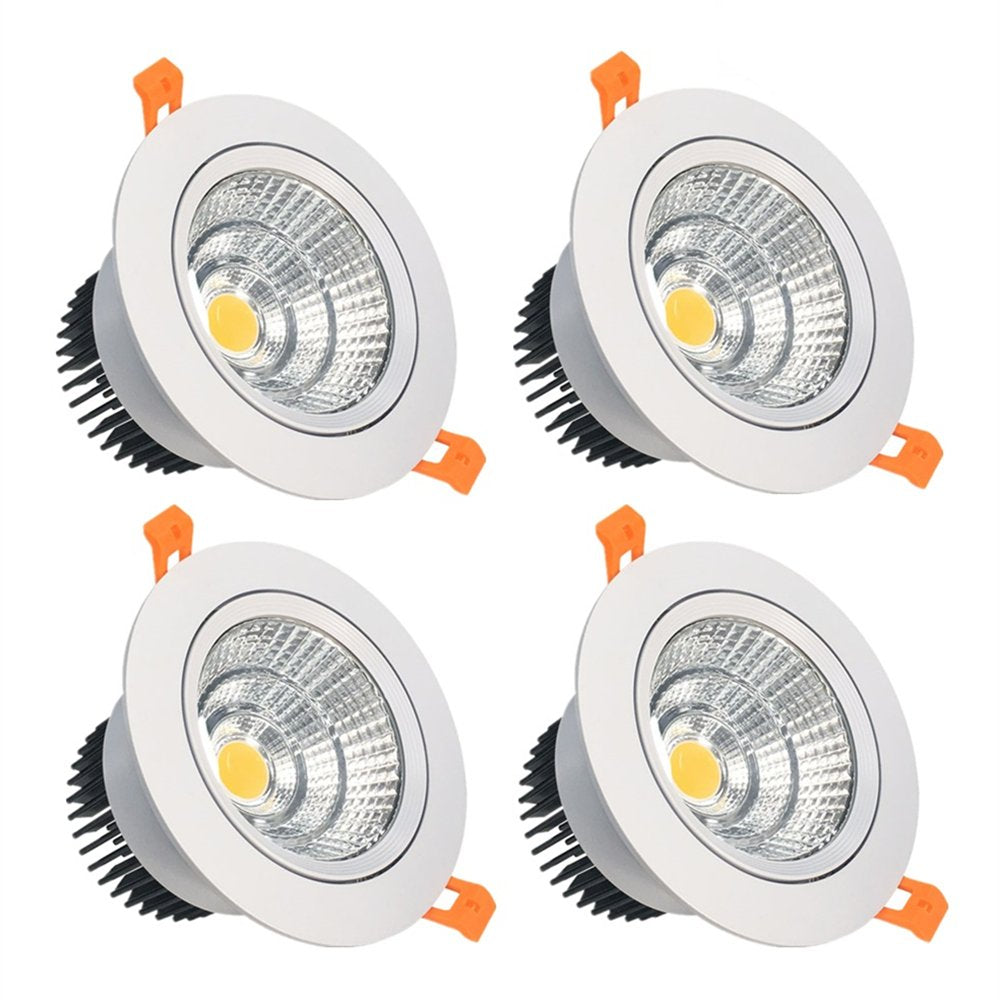 LED-Downlight, 16 W, dimmbar, CRI80, COB, gerichtete Deckeneinbauleuchte, Ausschnitt 4,5 Zoll (115 mm), 60° Abstrahlwinkel, entspricht 120 W Halogenlampen