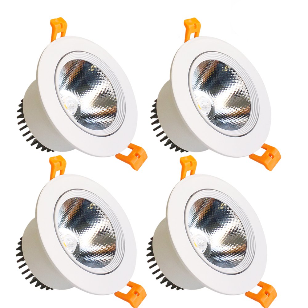 LED-Downlight, 9 W, dimmbar, CRI80, COB, gerichtete Deckeneinbauleuchte, Ausschnitt 85 mm, Abstrahlwinkel 60, entspricht 80 W Halogenlampen