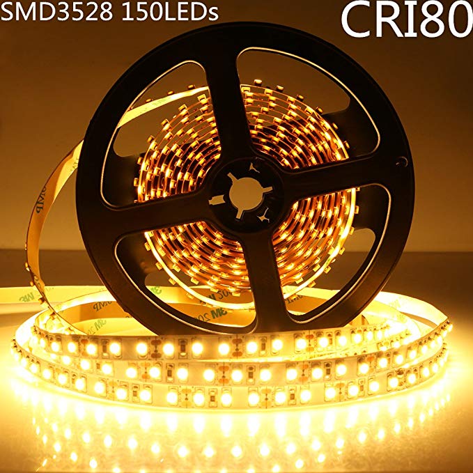 DC 12V SMD3528-150 Flexible LED Strips 30 LEDs Per Meter 8mm Width 150lm Per Meter