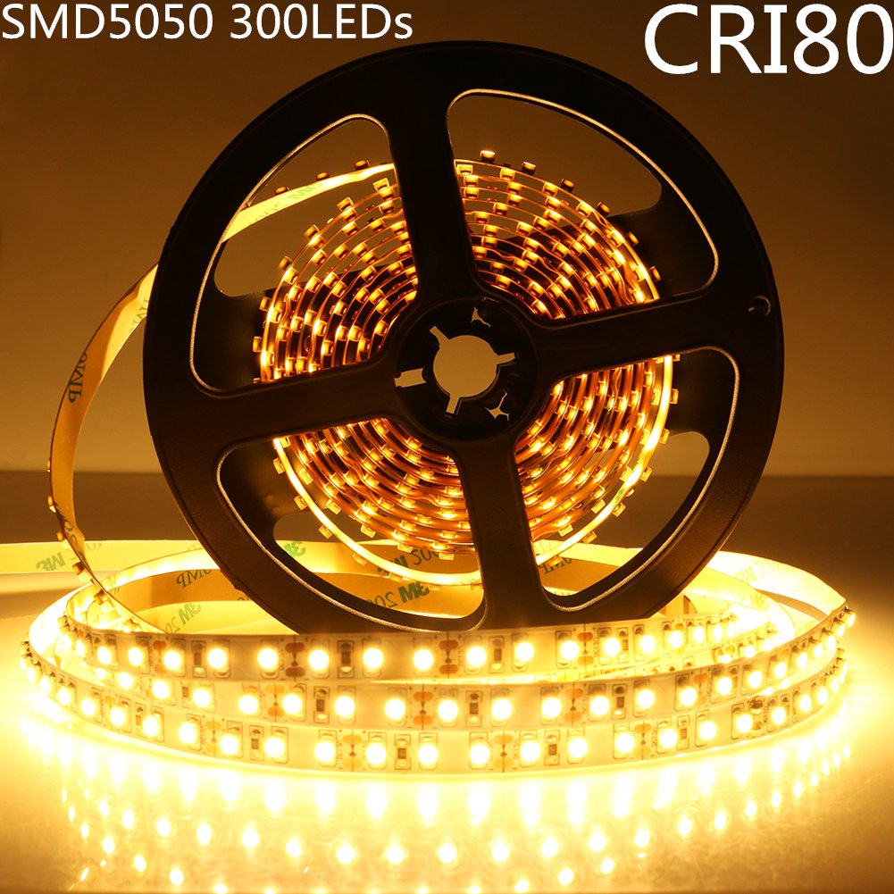 DC 12V Dimmable SMD5050-300 Flexible LED Strips 60 LEDs Per Meter 10mm Width 900lm Per Meter