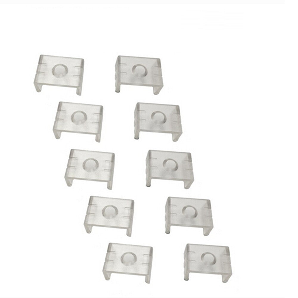 10pcs Clear Plastic U or V Mounting Clips for LightingWill U-Shape LED Strip Aluminum Channel (Fit Model U01, U02, U03, U04, U05, U06) or V-Shape LED Strip Aluminum Channel(Fit model V01, V02,V03)